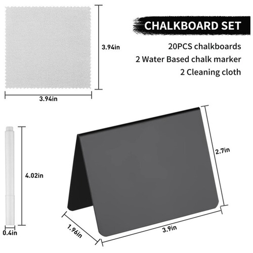 Set L-shaped desk card mini vertical desktop desk card plastic display message board erasable small blackboard