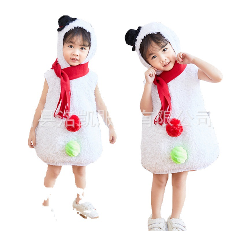 European and American Christmas Snowman Costume Snow Doll Performance Costume Christmas Elf Santa Claus Baby Snow Baby