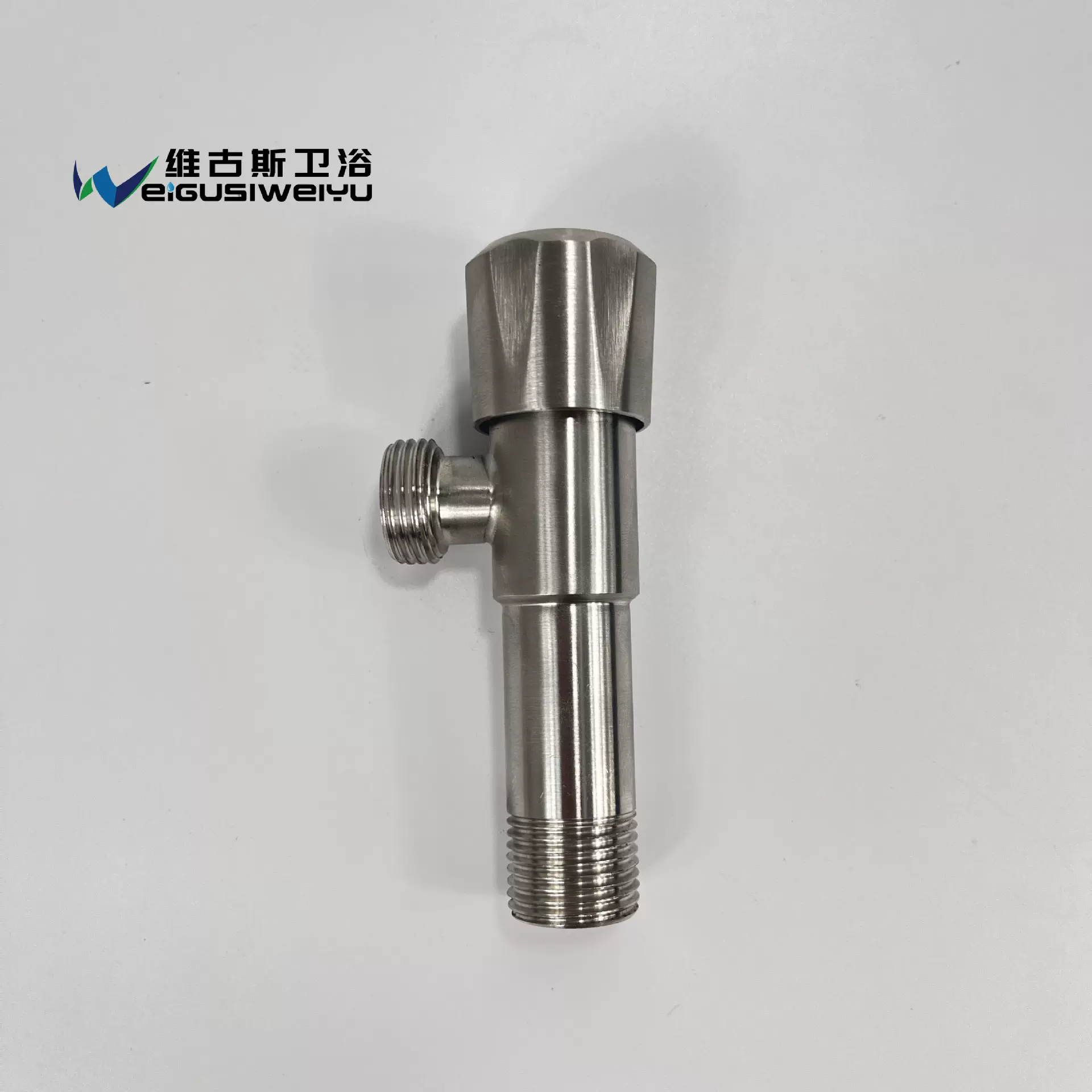不锈钢浴室三角阀拉丝铜芯大流量冷热水器菜盆马桶淋浴防爆阀