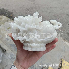 批发夜光树脂白菜摆件 仿玉石夜光白菜百财摆设工艺品