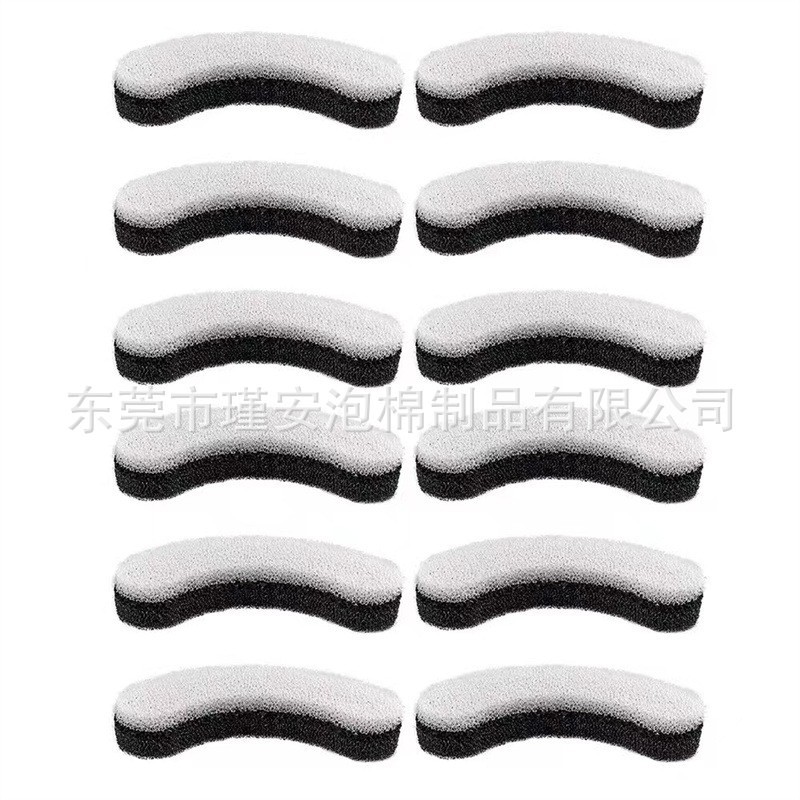 厂家供应宠物饮水机过滤棉 黑白色复合海绵滤水网弯弯饮水器棉垫