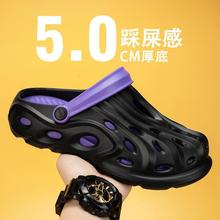 2025年新款跨境批发夏季踩屎感洞洞凉鞋包头拖鞋-特价元主推优惠