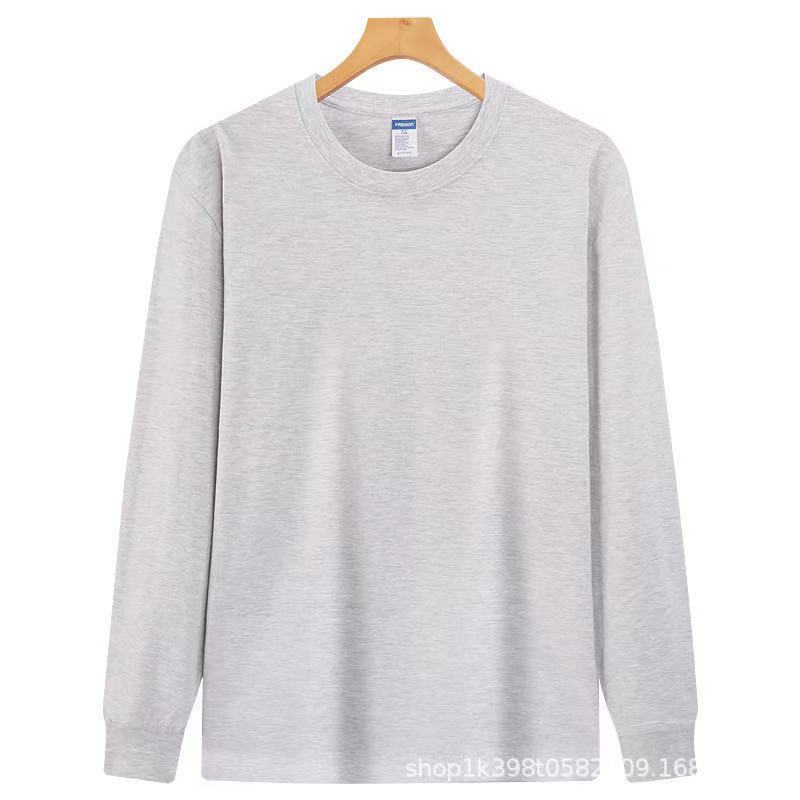 批发纯棉260g长袖T恤打底文化衫广告衫定制工作服团体服DIY印图字|undefined