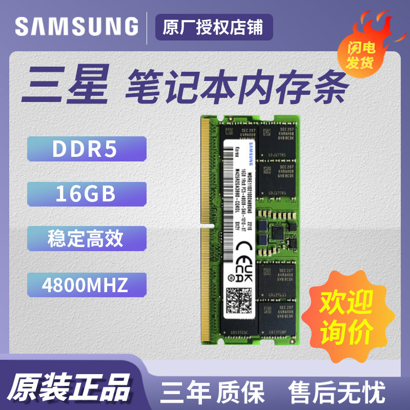Applicable to SAMSUNG (SAMSUNG)NB notebook memory DDR5 16GB4800 frequency M425R2GA3BB0