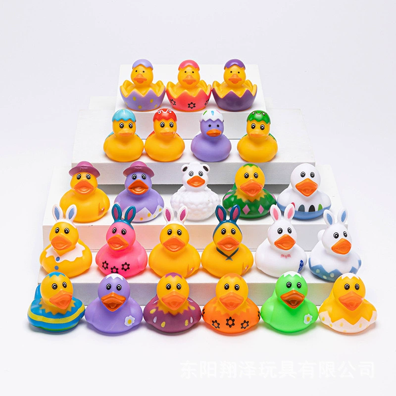 Амазонка новая эмалированная пасхальная утка желтая утка скрипит плавающая игрушка утка детская ванна игрушка