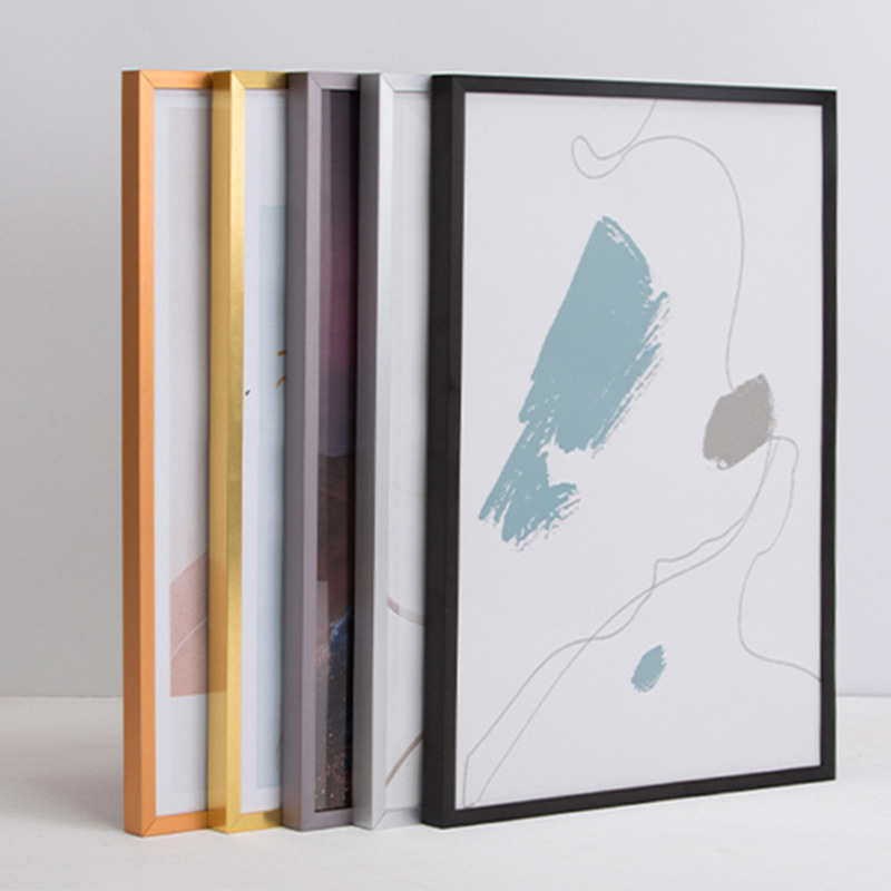 ins Style Aluminum Alloy Photo Frame Simple Picture Frame Set Table Outer Frame Mounted Wall Poster Advertising Photo Oil Picture Frame