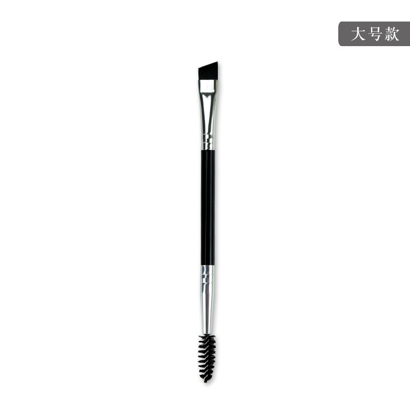 Solo mini cepillo de maquillaje de doble cabeza peine cepillo de la hoja del cepillo delineador de ojos cepillo de cejas oblicuo cepillo de maquillaje de ojos de pestañas