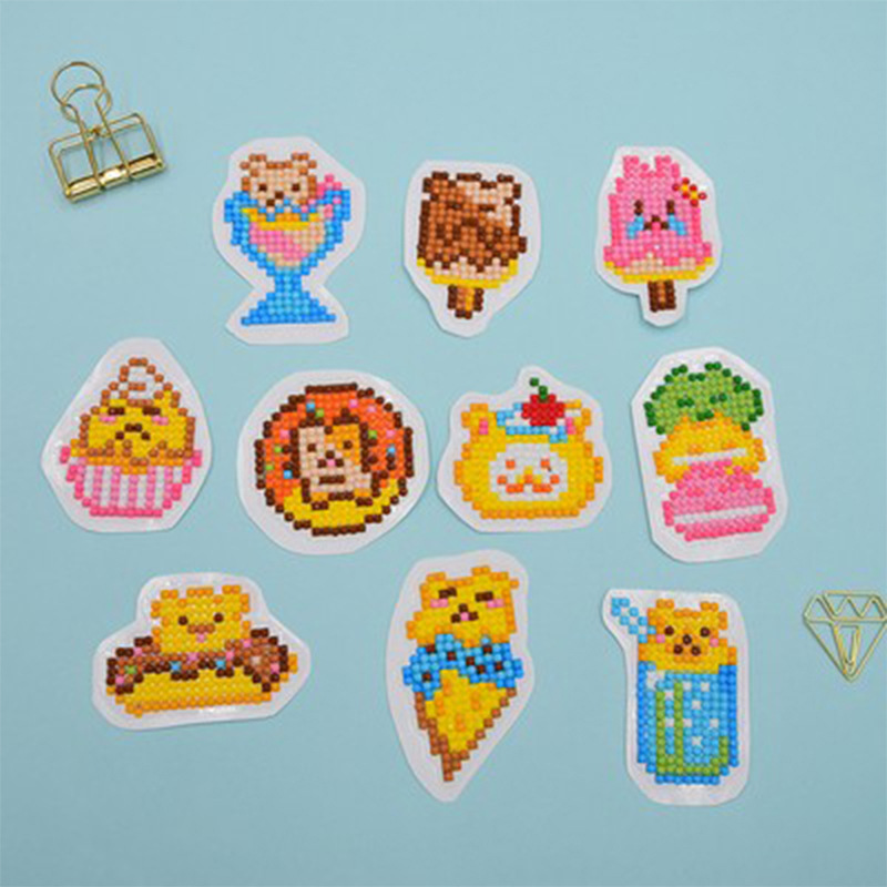 2024 nuevo estilo 5d princesa de dibujos animados pegatinas gratis pintura de diamantes artesanía para niños pegatinas decorativas de bricolaje pegatinas de refrigerador