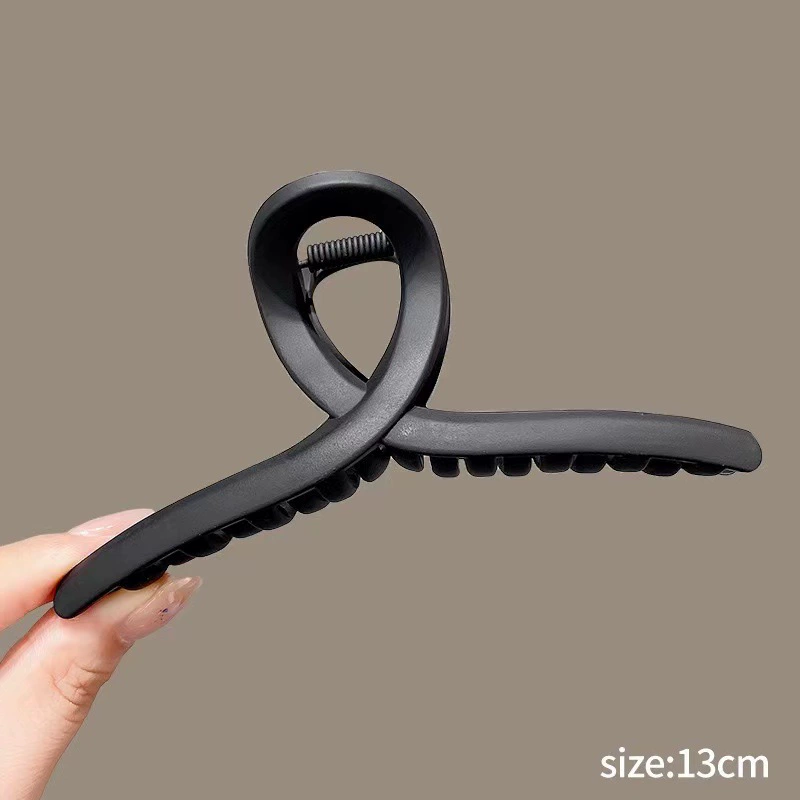 Big matte crab pin, universal shark, hair accessory, 13cm, high-quality style