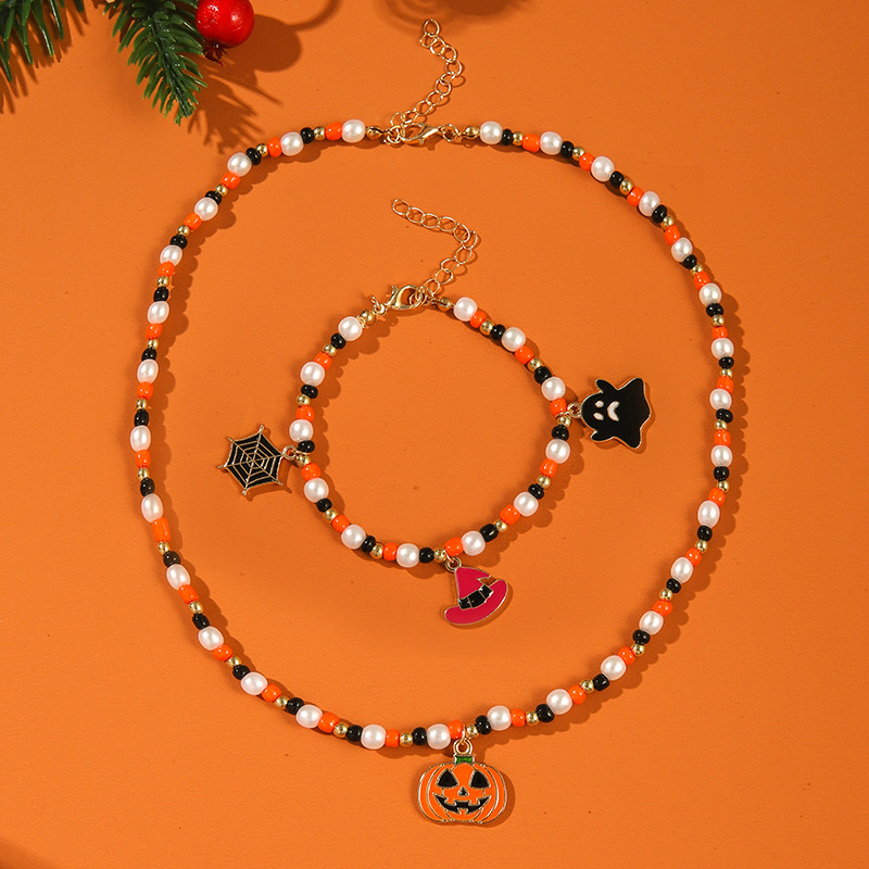 Women's Gender Cute Halloween Pattern Alloy Plating Halloween Women's Bracelets Necklace