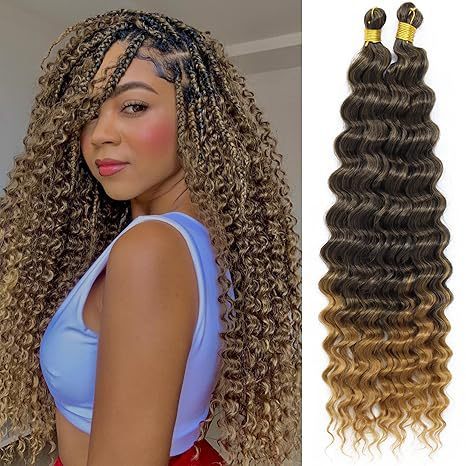 クロスボーダーディープウェーブ DEEP ヘアエクステンションかぎ針編みヘア化学繊維かぎ針編みヘアウィッグユニセックスヨーロッパとアメリカのスタイルのウィッグ|undefined