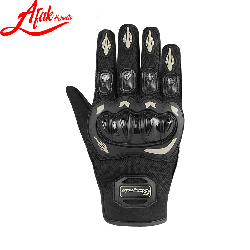 AFAK guantes de montar pantalla táctil carreras al aire libre Knight motocicleta resistente a la caída dedo completo medio dedo guantes de motocicleta para hombres