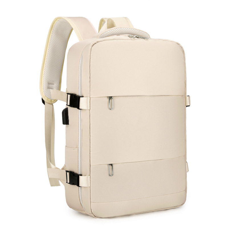 Bolso para computadora portátil de viaje de negocios de color sólido de nuevo estilo transfronterizo para estudiantes universitarios Bolso de viaje de ocio de moda Mochila