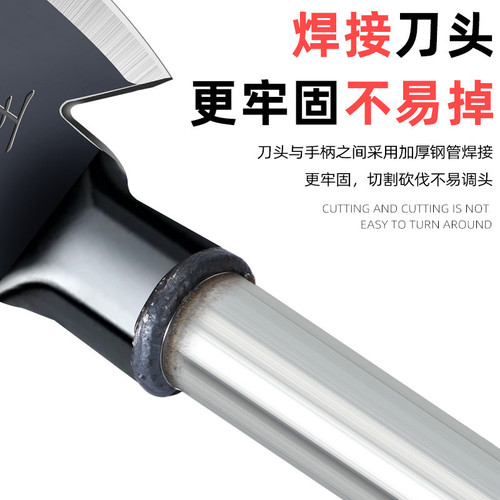Harvesting straw agricultural weeding double chop grass cutting wood knife tree hoe artifact outdoor farm tools ax with a cheap knife