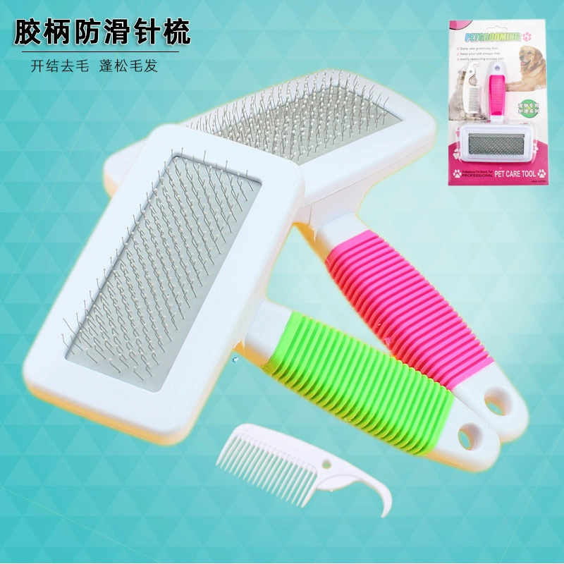 Оптовая Bubble Shell Резьбовая Резиновая Ручка Расческа для домашних животных Зубы Гребень для игл Расческа для собак Открытый узел Расческа для кошек Расческа для красоты Принадлежности