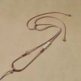 绳绳子纯手工挂绳串珠米珠编织精美和田玉项链绳