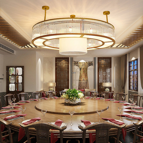 New Chinese-style chandeliers for dining rooms, circular crystal designs—perfect for villa clubs, restaurants, private banquet halls, hotel lobbies, and grand banquet venues.