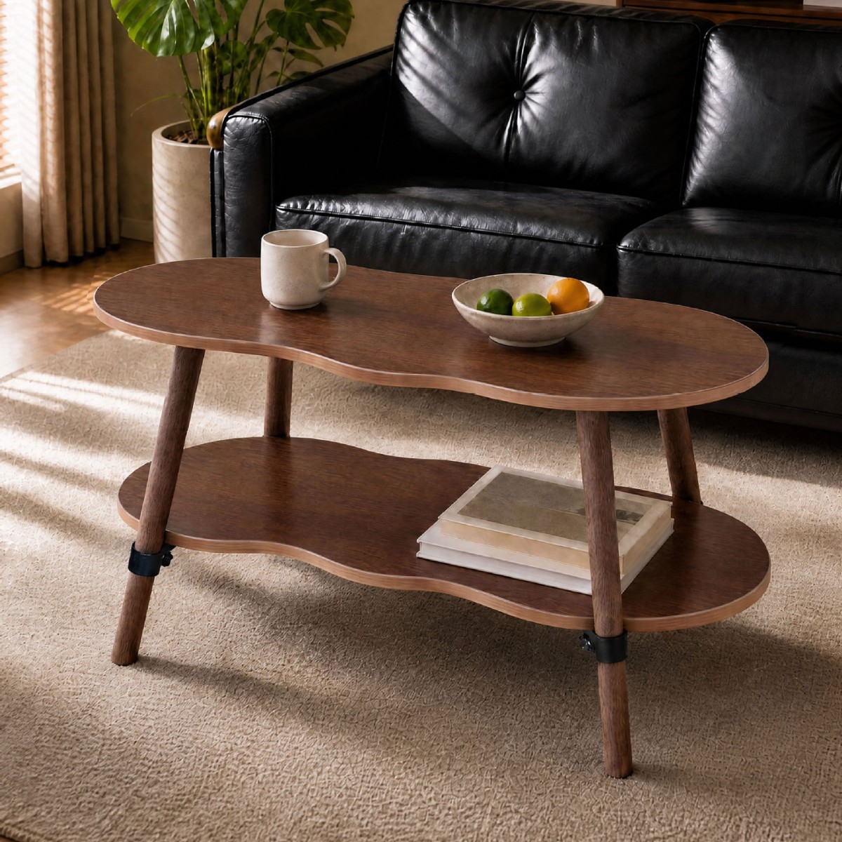 Coffee Table Living Room Household Small Apartment Sofa Tea Table 2025 New Mid-ancient Style Small Table Table for Rental House Balcony Table