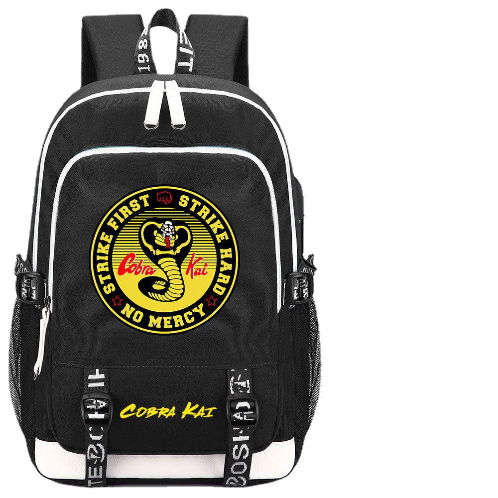 Cross-Border American Tv Series Karate Boy Large-Capacity Backpack Youth Student School Bag Travel Bag