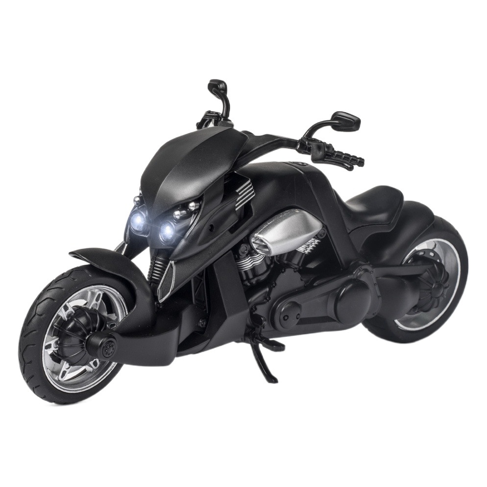 Huayi modelo de coche de aleación 1:12 Yamaha Tyrannosaurus motocicleta luz sonido juguete coche música modelo decoración colección