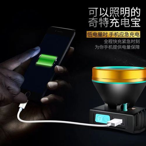 Induction strong light headlight LED rechargeable outdoor lighting flashlight head-mounted night fishing light high-power mining lamp