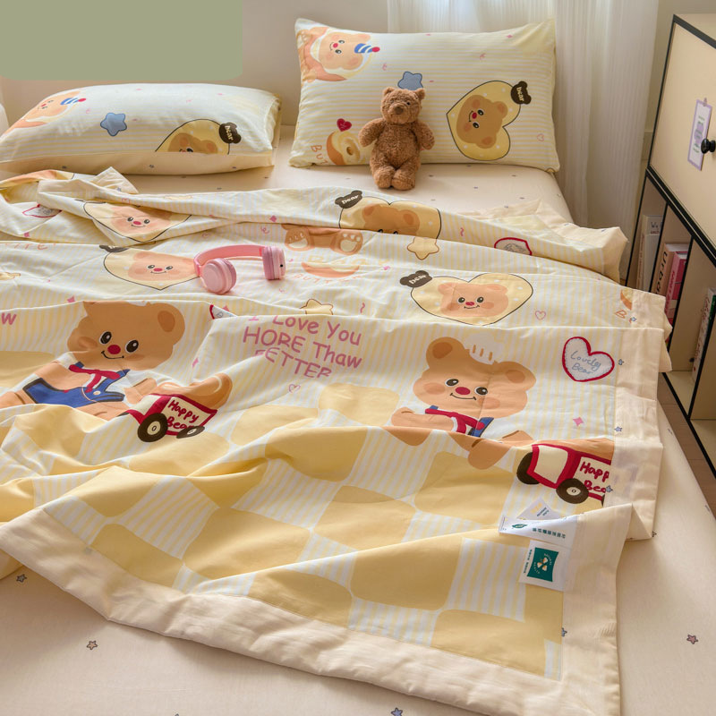 Edredón de aire acondicionado de algodón puro edredón de algodón lavable a máquina edredón de verano edredón de dormitorio individual edredón de verano