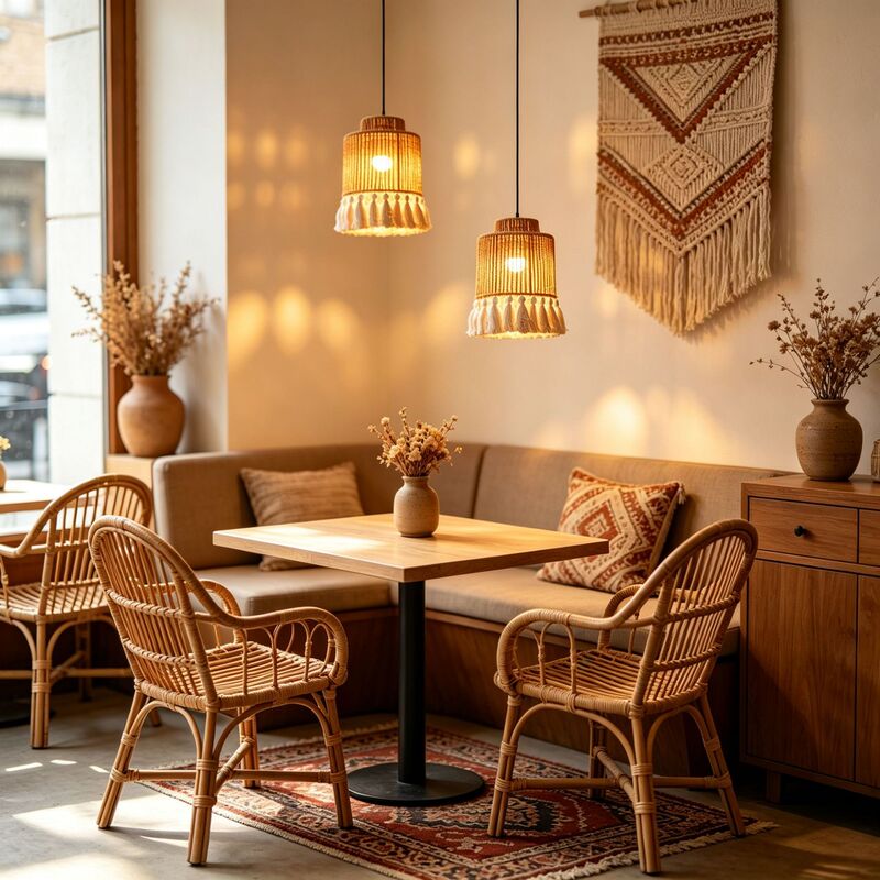 In-stock, cross-border supply: Bohemian-style tassel lampshade for a fresh and atmospheric ambiance in bedrooms, living rooms, dining rooms, and balconies