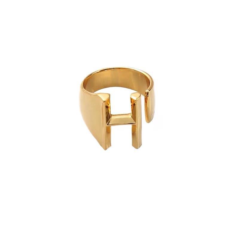 Fashion Letter Copper Plating Open Ring 1 Piece