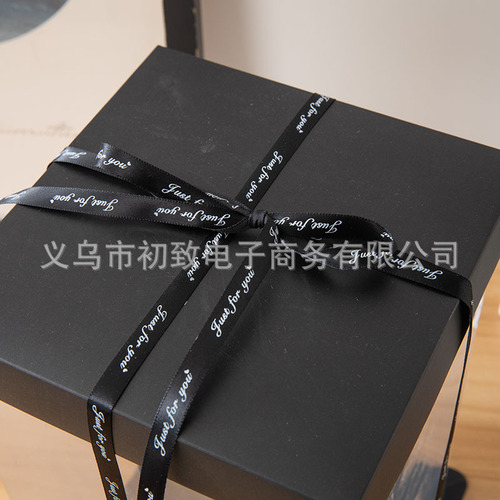 25cm 40cm rose bear outer packaging gift box transparent pvc gift box