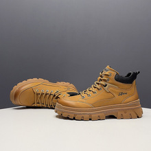 2025年新款靴子牛皮工装靴男鞋马丁鞭男低帮真皮男运动鞋户外鞋靴