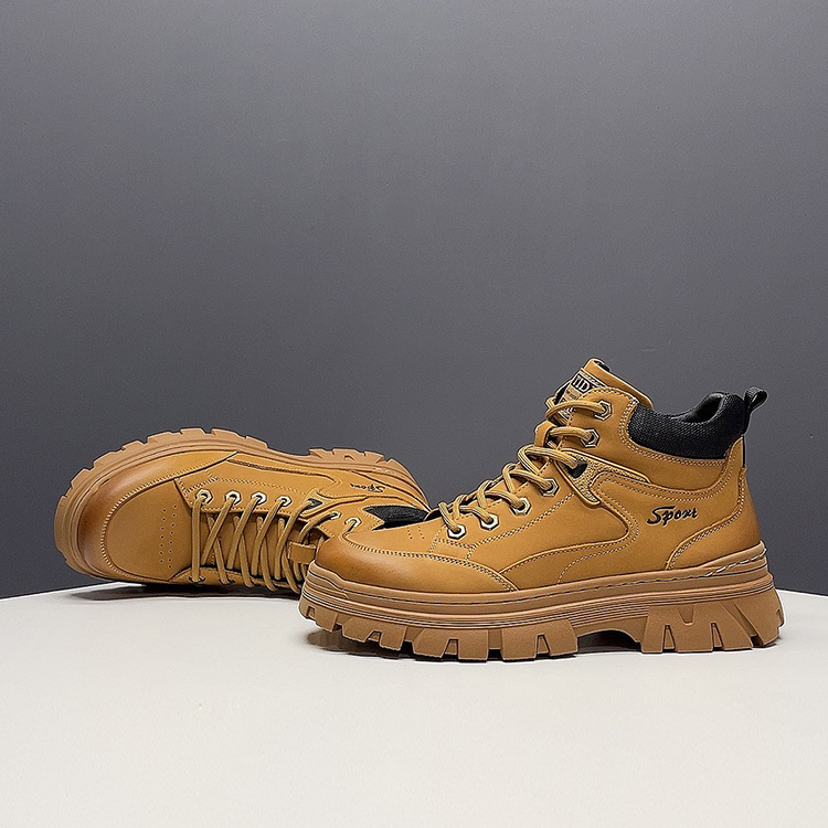 2025年新款靴子牛皮工装靴男鞋马丁鞭男低帮真皮男运动鞋户外鞋靴