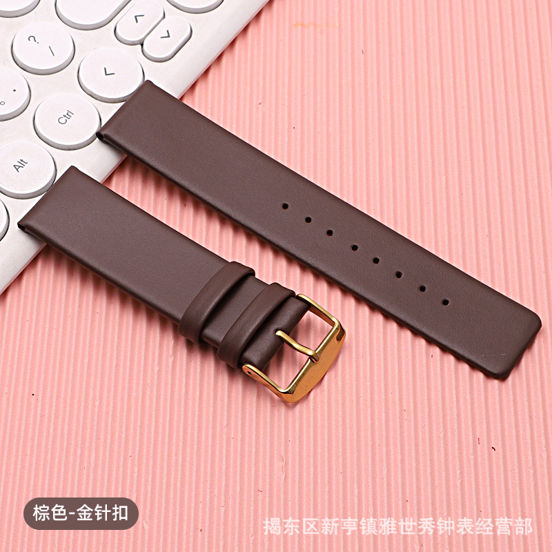 Thin, leather, brown
