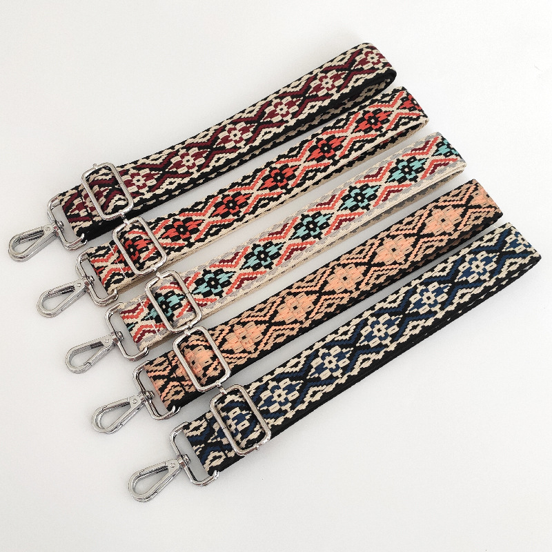 New 3.8cm Jacquard Webbing Wide Adjustable Bag Replacement Long Strap display picture 4