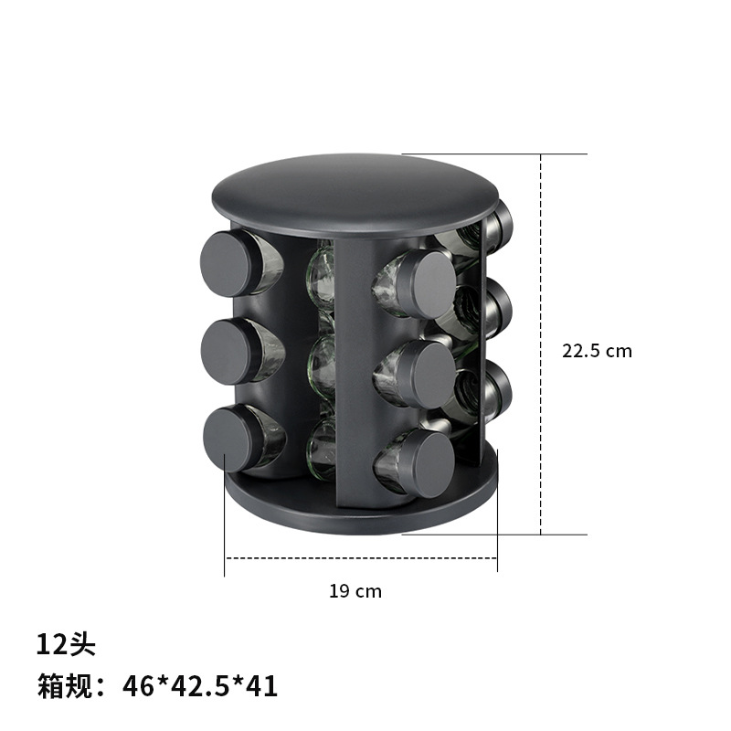 Estante de condimento redondo de color natural cocina multifuncional tanque de condimento giratorio utensilios de cocina para el hogar estante de condimento al por mayor