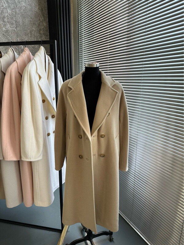 Max2025 Correct Version Autumn and Winter 101801 Cashmere Coat Woolen Jacket Women's One-Piece Wholesale Mid-Length Style