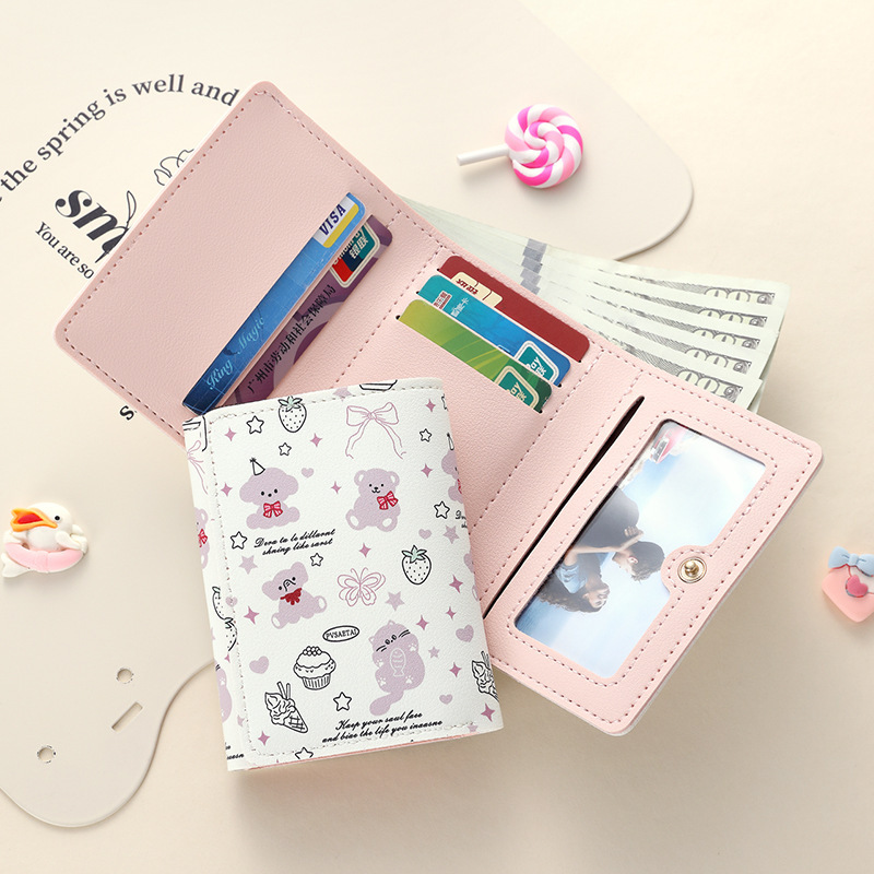 Factory direct 30% discount wallet female niche personality high sense cute cartoon small coin purse student short wallet Factory direct 30% discount wallet female niche personality high sense cute cartoon small coin purse student short wallet
