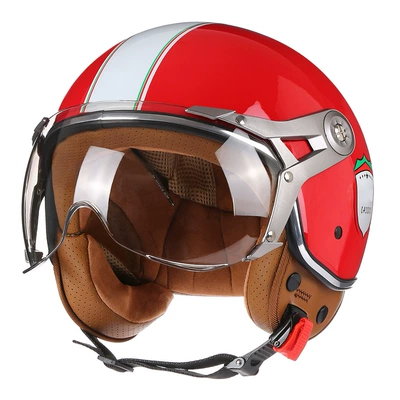 universal men's and women's half-covered | Motosiklet kaskı (dəbilqə) - red-shield-m