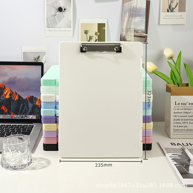 Estilo ins Morandi color dormitorio almacenamiento archivo caja A4 transparente CAJA DE INFORMACIÓN PP plástico cosméticos papelería caja