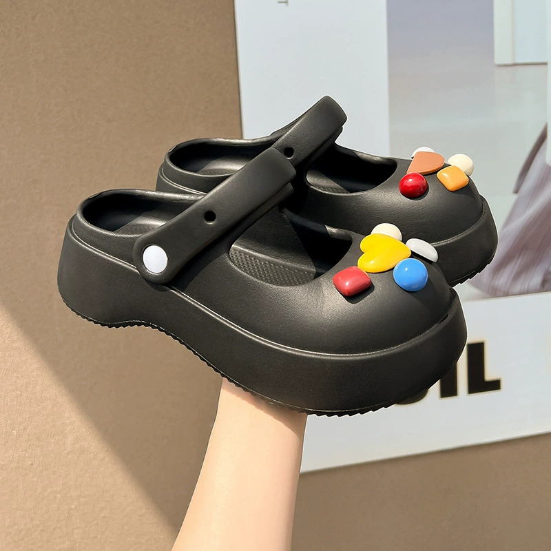 Клоги (Croc) L024 — подошва из ЭВА, мультяшные украшения, размеры 35–40