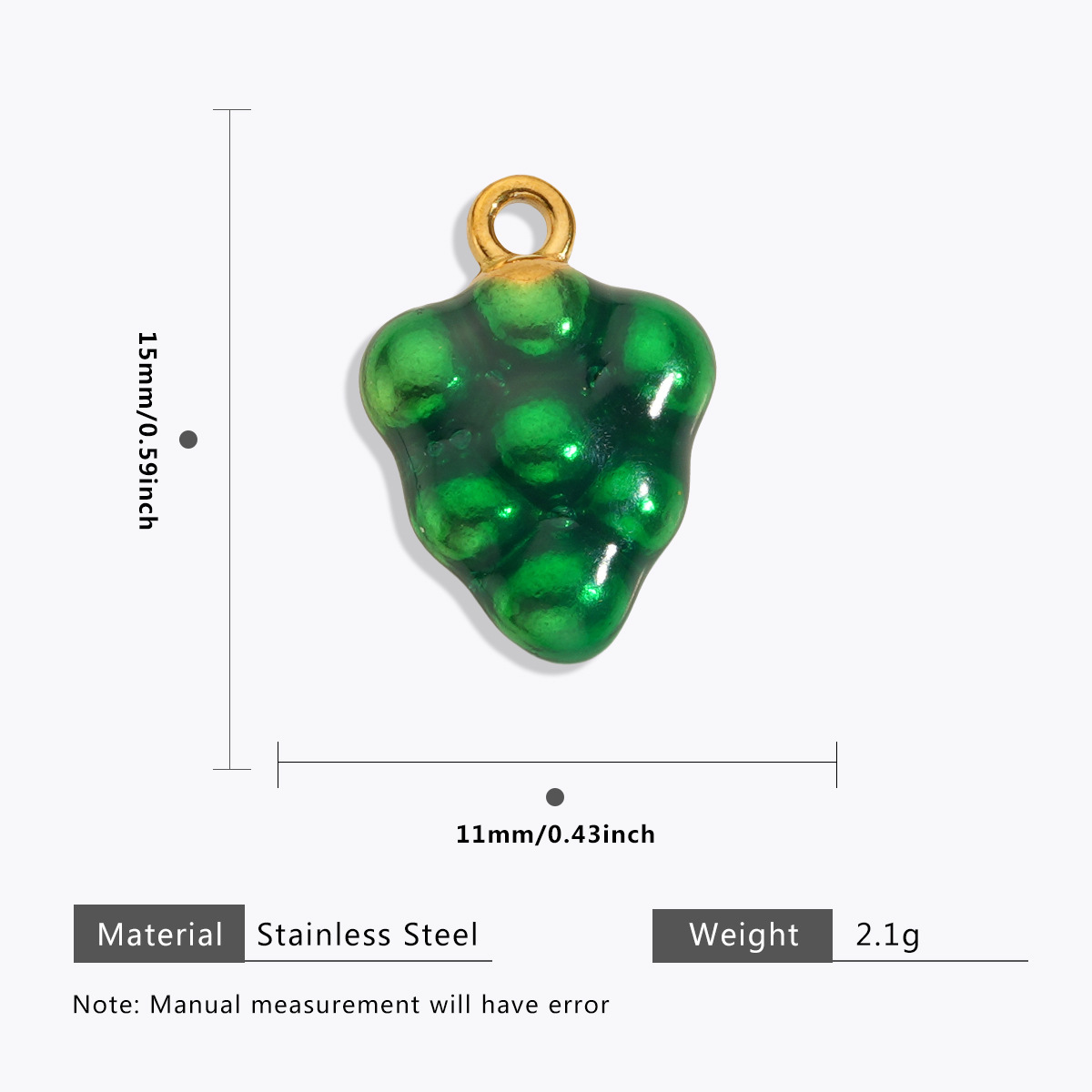 125g Weight Pendant Jewelry Making Type 11 * 15mm, 16*18.5mm, 6*20.5mm Jewelry Making Size Zircon Inlay Material DIY Jewelry Accessories Classification 1 Piece Quantity 304 Stainless Steel Material Rainbow, Cherry, Strawberry, Snails, chili Pattern All Seasons Season Polished Finish Enamel, Inlay Design Sweet Style 1 Piece 11 * 15mm 16*18.5mm 6*20.5mm 304 Stainless Steel Zircon Rainbow Cherry Strawberry Polished Pendant DIY Jewelry Accessories 14