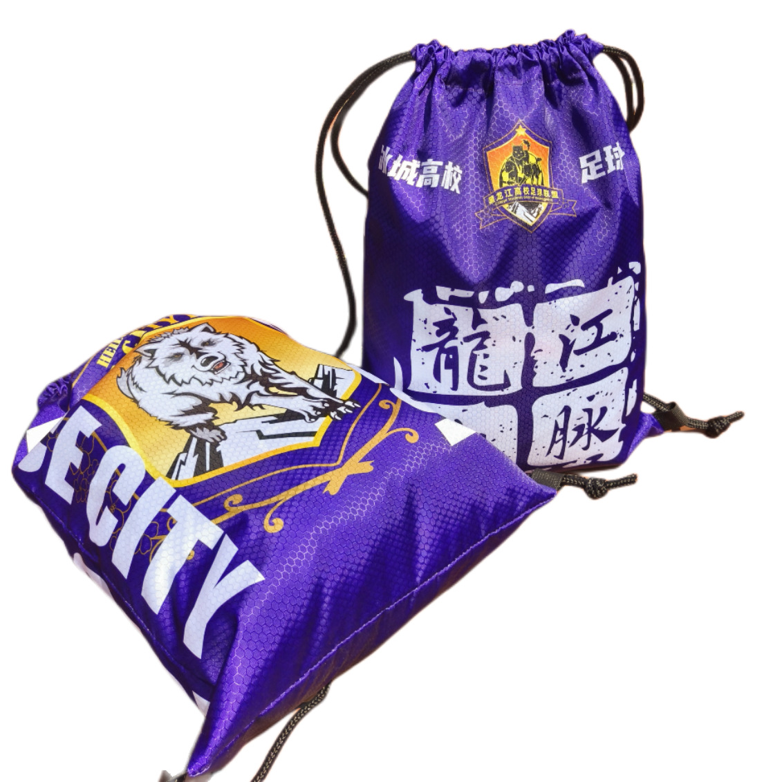 Manufacturers Custom Creative Football Pattern Shoe Bag Football Bag Backpack Mountaineering Storage Bag