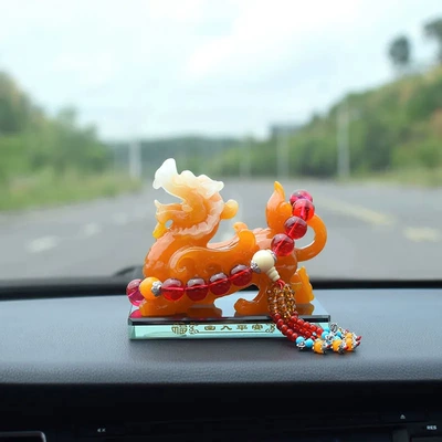 Car Ornaments Car Seat: Car ornaments - topaz-red-bead