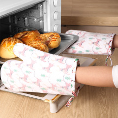 Amazon Silicone Heat Insulating Gloves, Anti-Scald, Flocked, Non-Slip Microwave Oven Silicone Gloves, Kitchen Baking Tools