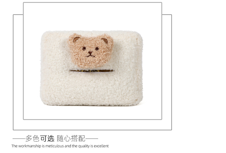Cartoon car tissue box cute bear car chair back hanging tissue box DIY multifunctional car tissue box