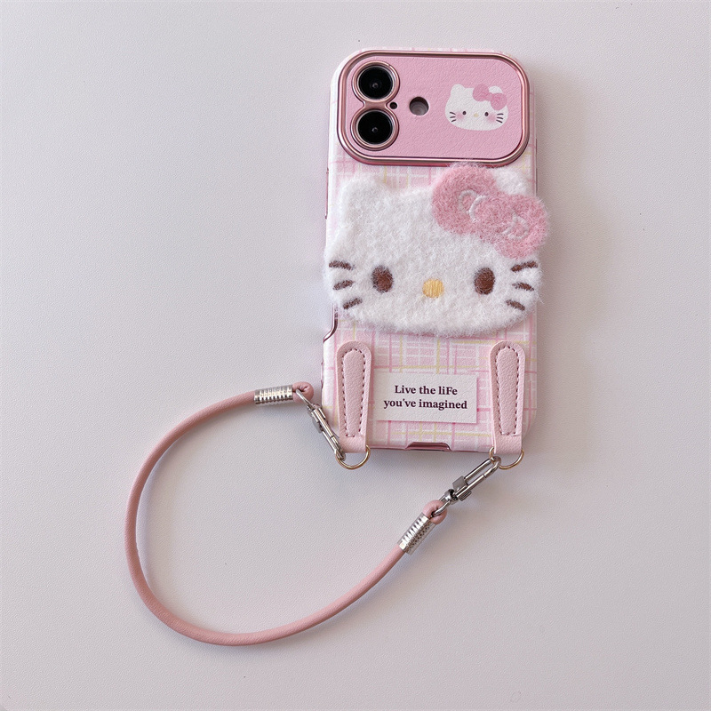 Chicas ins parche a cuadros en polvo kt para iphone16ProMax Apple 14/15 funda para teléfono 13 cordón 16