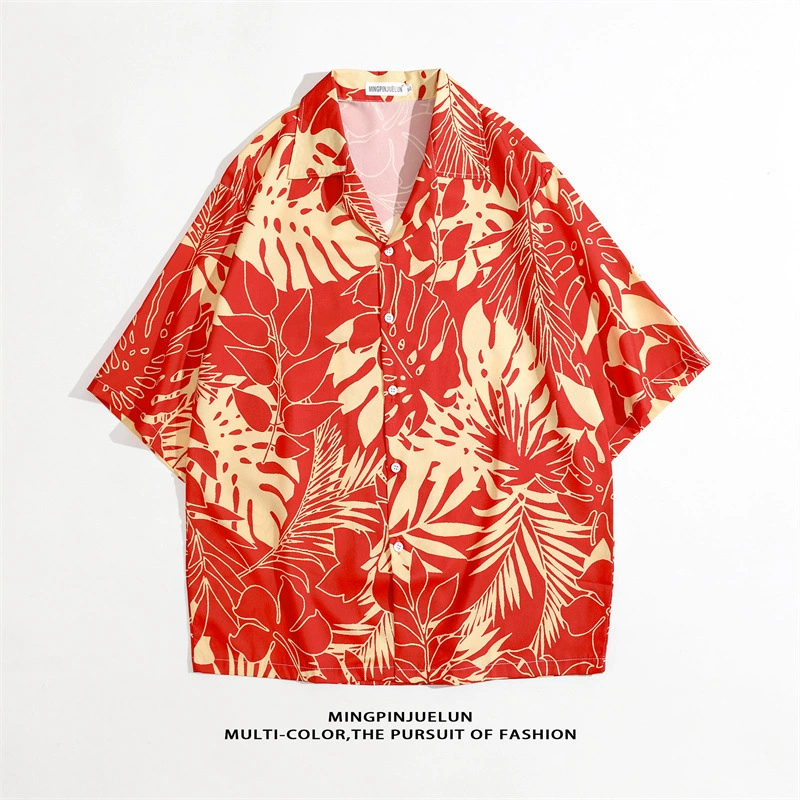 Ретро беж shirt для отдыха любимых, оверсайз