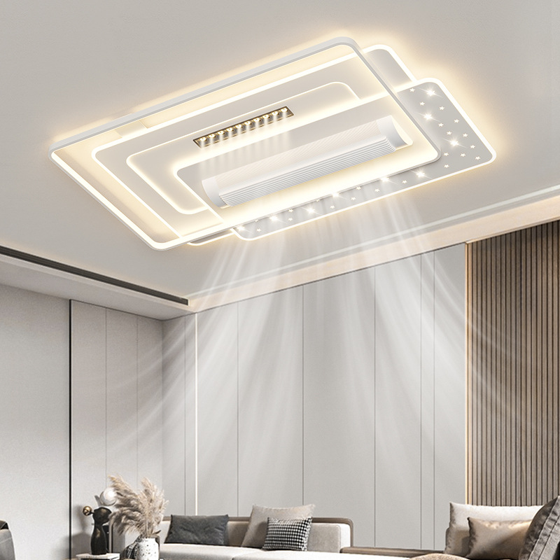 2024 sala de estar sin hojas lámpara de ventilador de techo lámpara integrada atmósfera simple y moderna lámpara de dormitorio de protección ocular de espectro completo