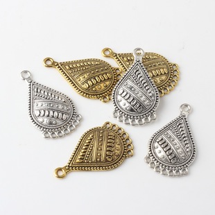Alloy vintage drop-shaped multi-hanging connector accessories DIY handmade jewelry accessories ethnic necklace earrings accessories