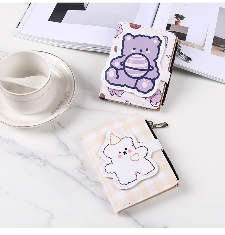 Cute Cartoon Square Zipper Buckle Small Wallet display picture 3