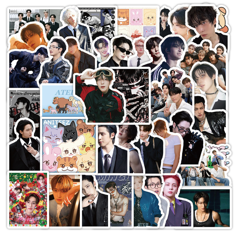 70 Non-Repeating Korean Boy Band Star Group Ateez Stickers Kim Hong-Joo and Jung Yoo-Ryong Handsome Men Stickers 70 Non-Repeating Korean Boy Band Star Group Ateez Stickers Kim Hong-Joo and Jung Yoo-Ryong Handsome Men Stickers